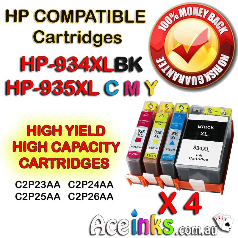 4 Combo Compatible HP-934XL BK HP-935XL BK C/M/Y